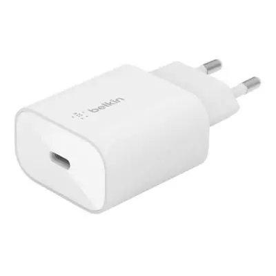 Chargeur secteur - BELKIN - USB-C - 25 W - PD PPS - Blanc Chargeur secteur - BELKIN - USB-C - 25 W - PD PPS - Blanc
