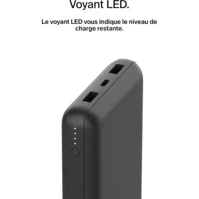 Batterie externe - BELKIN - 20 000 mAh - USB-A & USB-C - 15 W - Noir Batterie externe - BELKIN - 20 000 mAh - USB-A & USB-C - 15 W - Noir