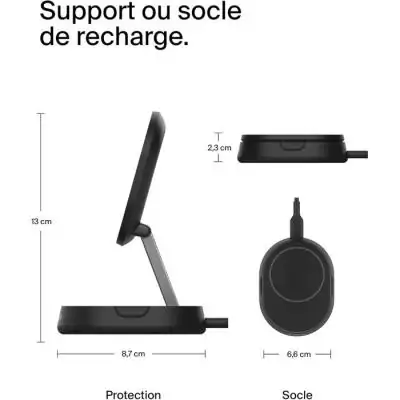 Support de charge magnétique - BELKIN - Qi2 - 15W - Noir Support de charge magnétique - BELKIN - Qi2 - 15W - Noir