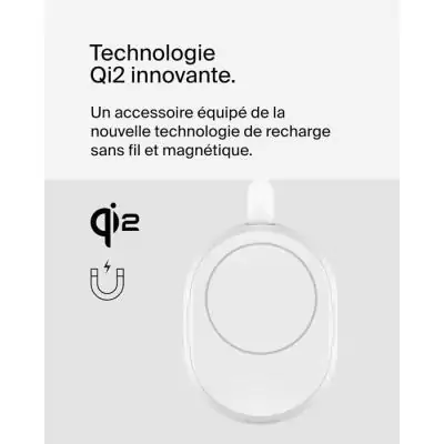 Support de charge magnétique - BELKIN - Qi2 - 15W - Blanc Support de charge magnétique - BELKIN - Qi2 - 15W - Blanc