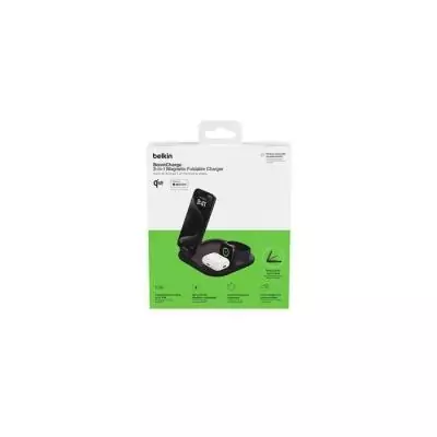 Socle de recharge sans fil BELKIN Qi2 - 3-en-1 - Noir