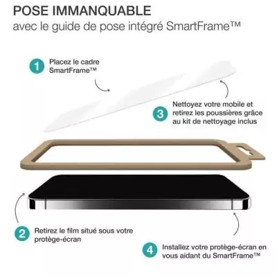 Verre trempé IPhone17/IPhone16 Pro - 2,5D - SmartFrame Verre trempé IPhone17/IPhone16 Pro - 2,5D - SmartFrame
